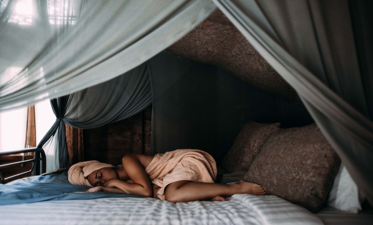 A woman sleeping peacefully