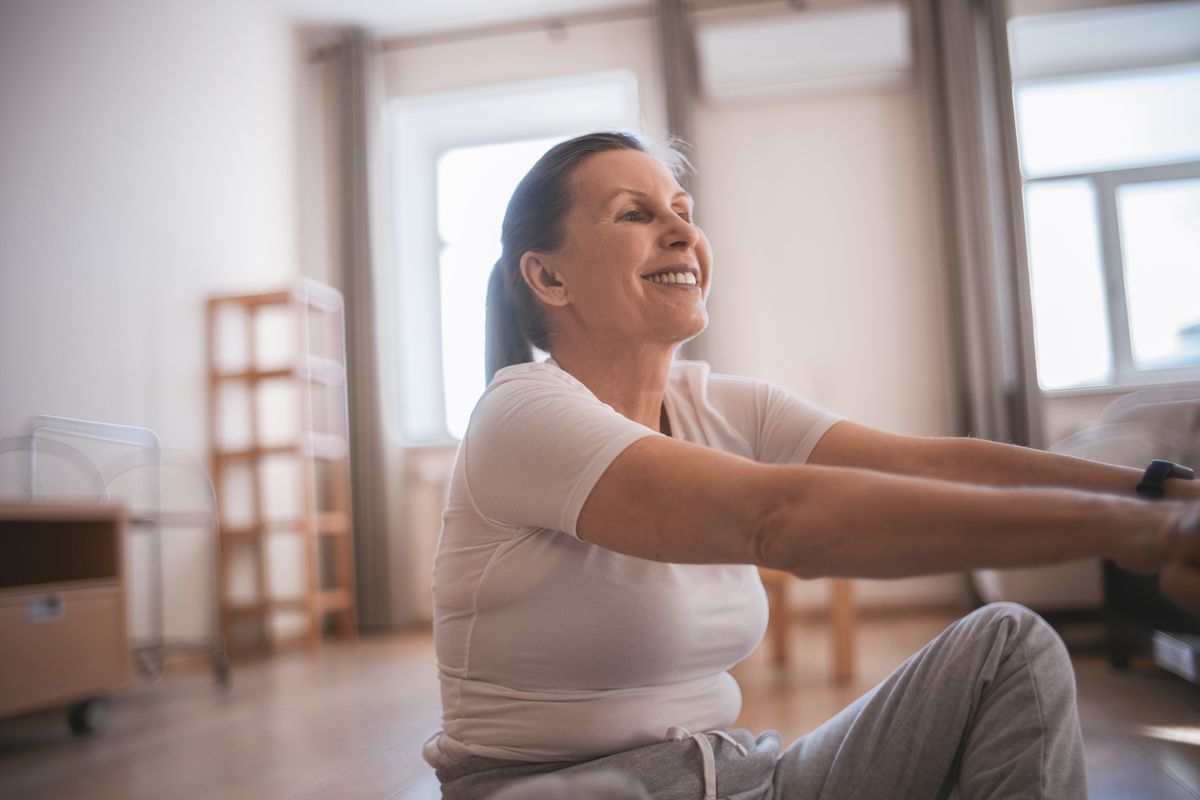 Calm smiling mature woman