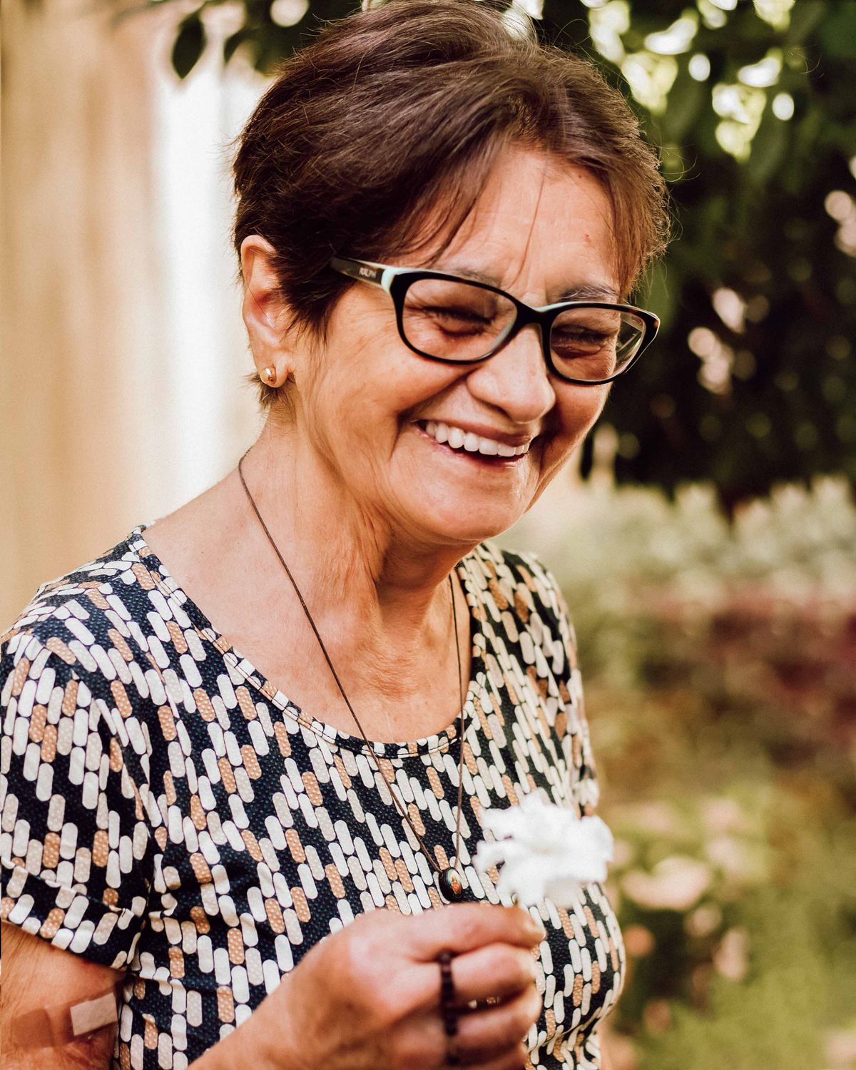 Joyful mature woman enjoying the outdoors