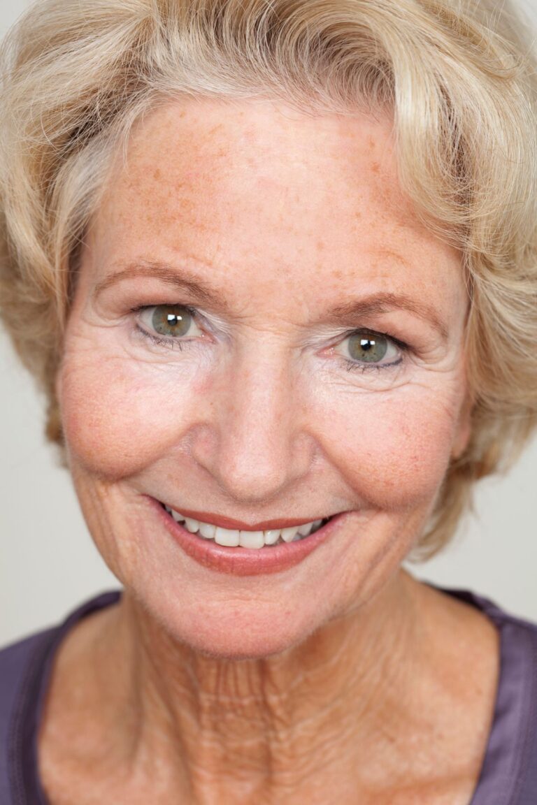 Portrait of a calm smiling older woman