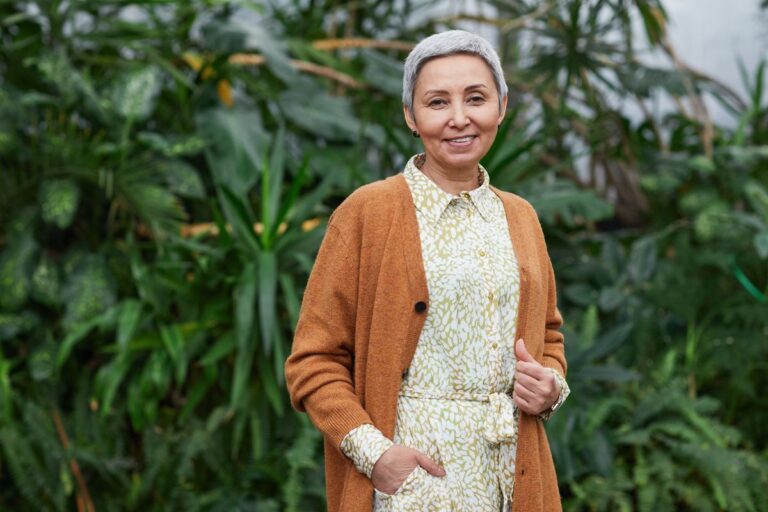 Mature woman smiling at the camera