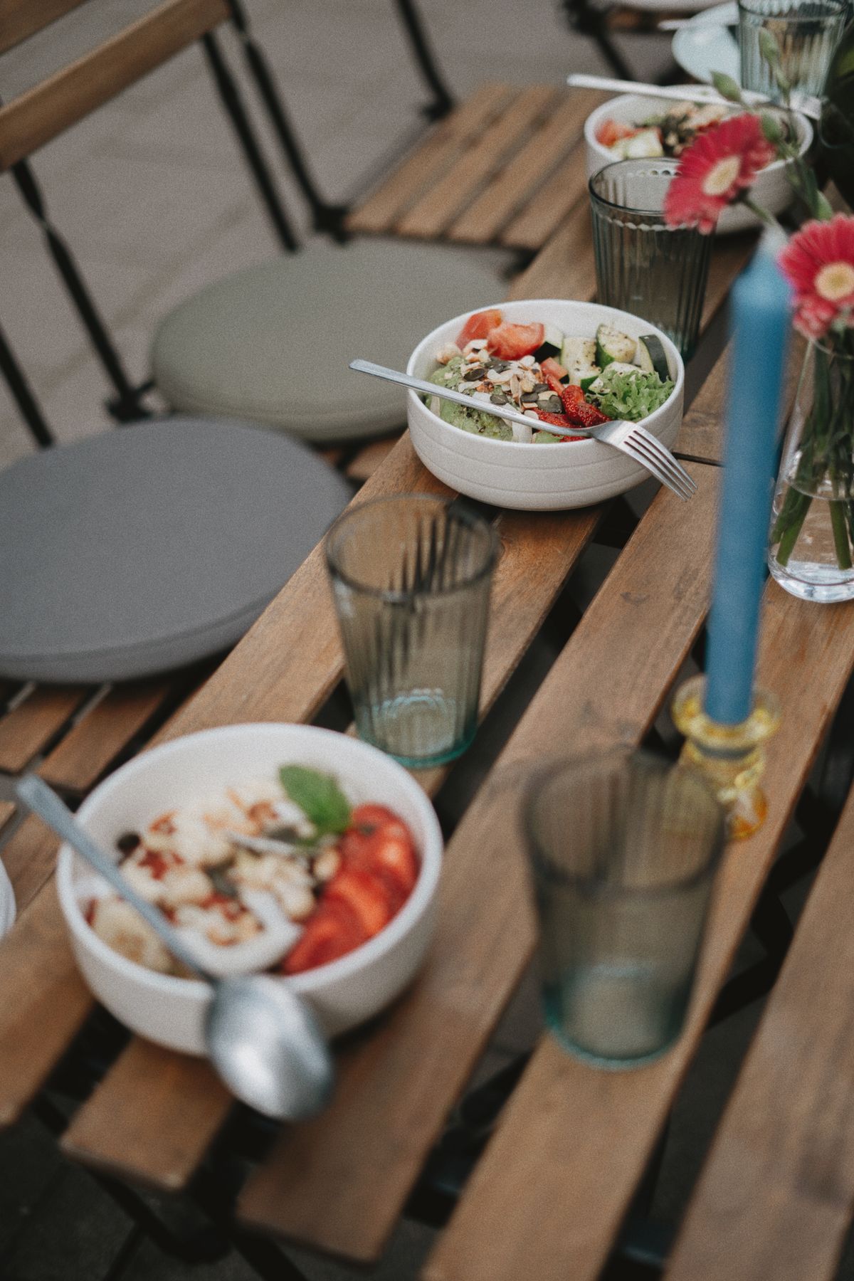 Healthy meals on a table