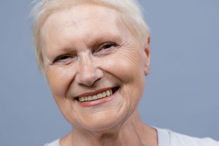 Close-up of a smiling older woman