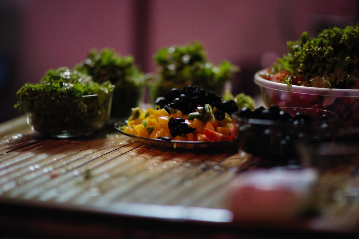 Bowls of leafy greens